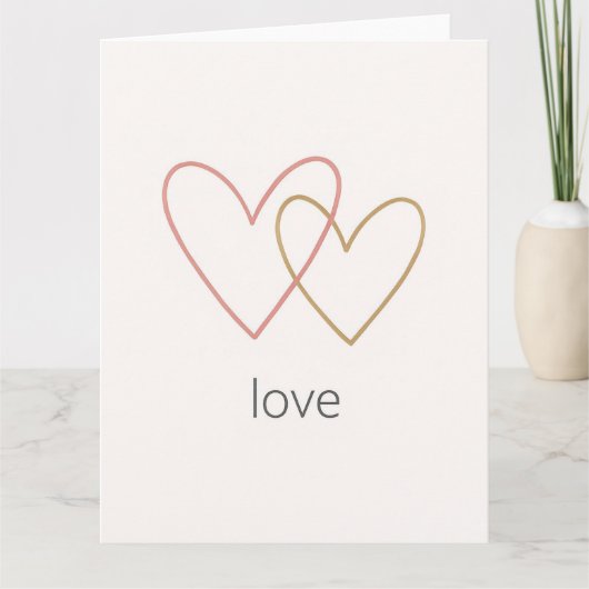 Minimalistische Valentijnskaart Kaart (Voorkant)
