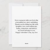 Minimalistische Valentijnskaart met de Hand Geteke Feestdagenkaart (Achterkant)