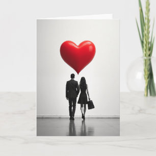 Minimalistische Valentijnskaart voor Koppel Kaart