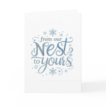 Minimalistische "Van ons nest naar het jouwe" Kers