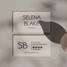 Minimalistische Vanilla Boho | Trendy Retro Chic Visitekaartje