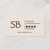 Minimalistische Vanilla Boho | Trendy Retro Chic Visitekaartje (Achterkant)