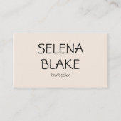 Minimalistische Vanilla Boho | Trendy Retro Chic Visitekaartje (Voorkant)