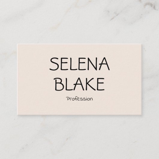 Minimalistische Vanilla Boho | Trendy Retro Chic Visitekaartje (Voorkant)