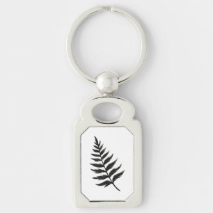 Minimalistische varen – Inktkwast Botanisch ontwer Sleutelhanger