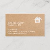 Minimalistische vastgoedkraft visitekaartje (Achterkant)