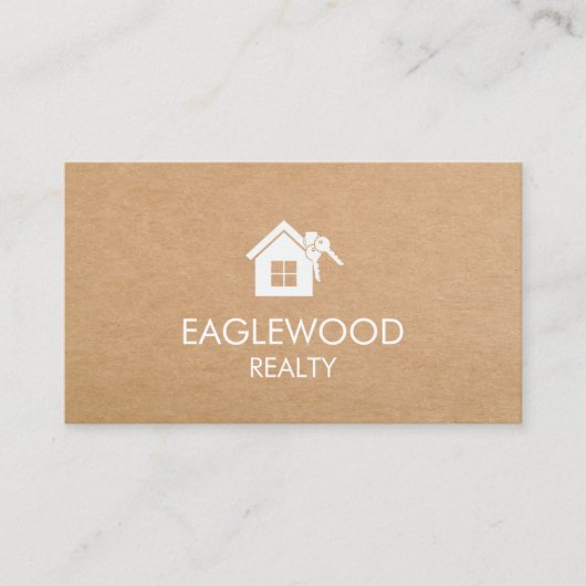 Minimalistische vastgoedkraft visitekaartje (Voorkant)