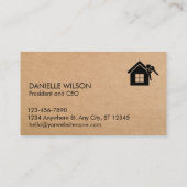 Minimalistische vastgoedkraft visitekaartje (Achterkant)