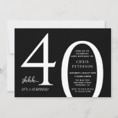 Minimalistische veertigste verjaardag van de 40ste kaart (Voorkant)