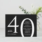 Minimalistische veertigste verjaardag van de 40ste kaart (Staand voorkant)