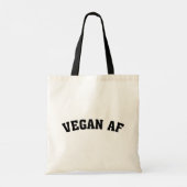 Minimalistische Vegan AF Tote Bag (Achterkant)