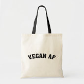 Minimalistische Vegan AF Tote Bag (Voorkant)