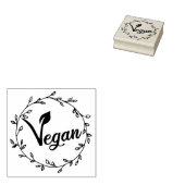 Minimalistische Vegan Rubberstempel (Gestempeld)