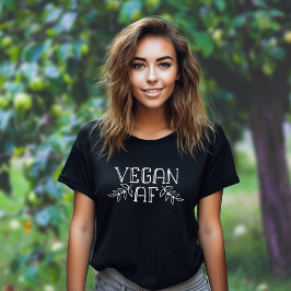 Minimalistische Veganistische Bladeren T-shirt