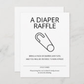 Minimalistische veiligheidsspeldluier Raffle Kaart (Voorkant / Achterkant)