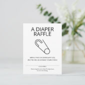 Minimalistische veiligheidsspeldluier Raffle Kaart (Staand voorkant)