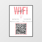 Minimalistische vensterklampen voor WiFi-wachtwoor Raamsticker (Vel)