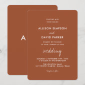 Minimalistische verbrande Sinaasappels terracotta  Kaart (Voorkant / Achterkant)