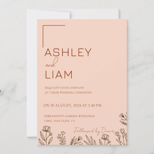 Minimalistische verbrande Sinaasappels terracotta  Kaart (Voorkant)