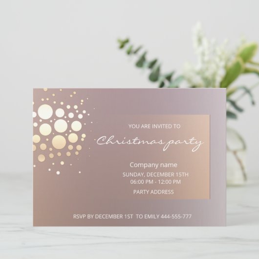 Minimalistische verfijnde elegante confetti kaart (Staand voorkant)