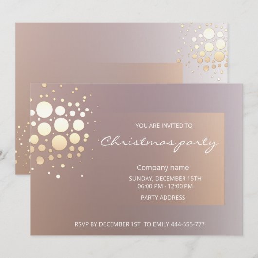 Minimalistische verfijnde elegante confetti kaart (Voorkant / Achterkant)