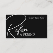 Minimalistische, verfijnde verwijzing visitekaartje (Voorkant)