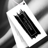 Minimalistische verflijn QR Code Hang labels Kaart