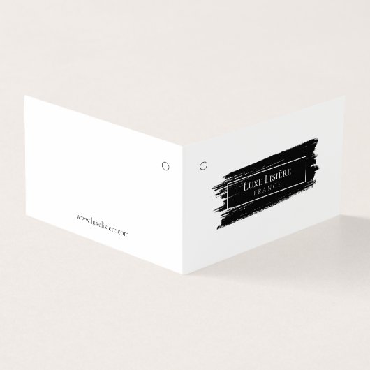 Minimalistische verflijn QR Code Hang labels Kaart (Buitenkant)