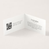 Minimalistische verflijn QR Code Hang labels Kaart (Binnen)