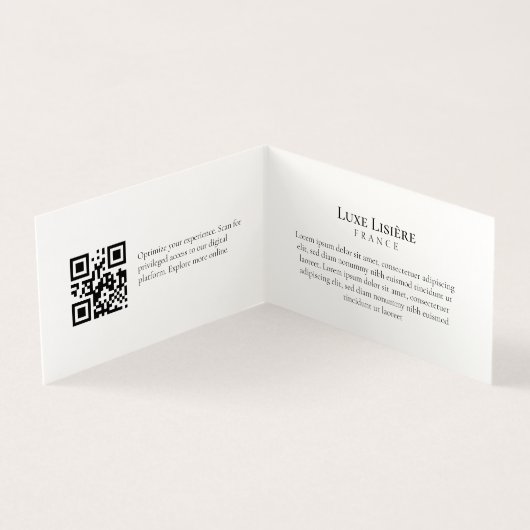 Minimalistische verflijn QR Code Hang labels Kaart (Binnen)