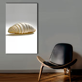 Minimalistische vergulde Seashell Wall Art Canvas Afdruk