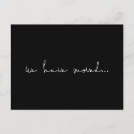 Minimalistische verhuisbericht briefkaart