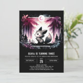 Minimalistische verjaardag van de wolf kaart (Staand voorkant)