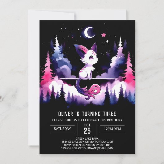 Minimalistische verjaardag van de zoete kat kaart (Voorkant)