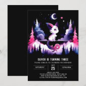 Minimalistische verjaardag van de zoete kat kaart (Voorkant / Achterkant)