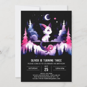 Minimalistische verjaardag van de zoete kat kaart