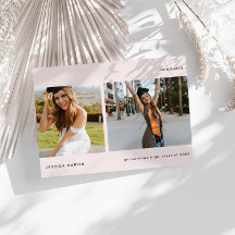 Minimalistische verjaardagsaankondiging met twee f