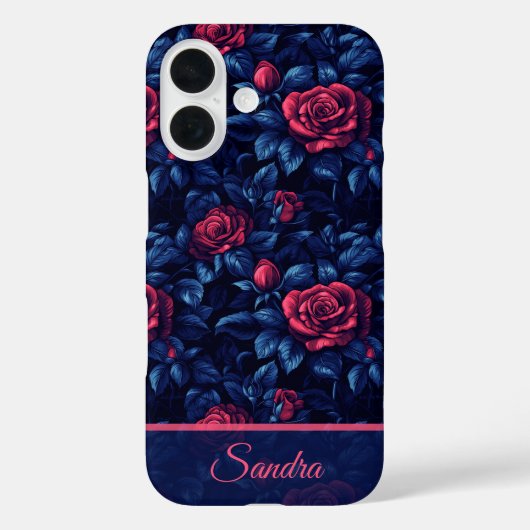 Minimalistische Verjaardagscadeau Roos Bloem Naam Case-Mate iPhone Case (Achterkant)