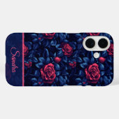 Minimalistische Verjaardagscadeau Roos Bloem Naam Case-Mate iPhone Case (Achterkant (horizontaal))