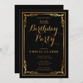 Minimalistische verjaardagsfeestaankondiging Kaart (Voorkant / Achterkant)