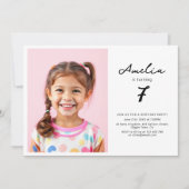 Minimalistische verjaardagsfeestfoto voor kinderen kaart (Voorkant)