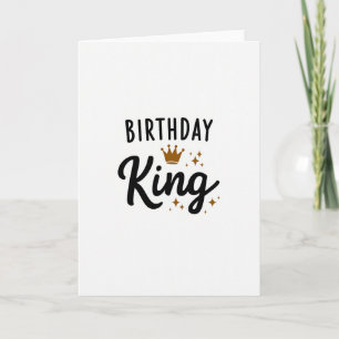 Minimalistische verjaardagskaart met kroon kaart