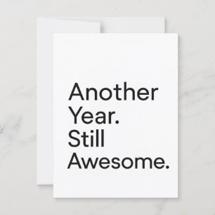 Minimalistische verjaardagskaart voor volwassenen briefkaart