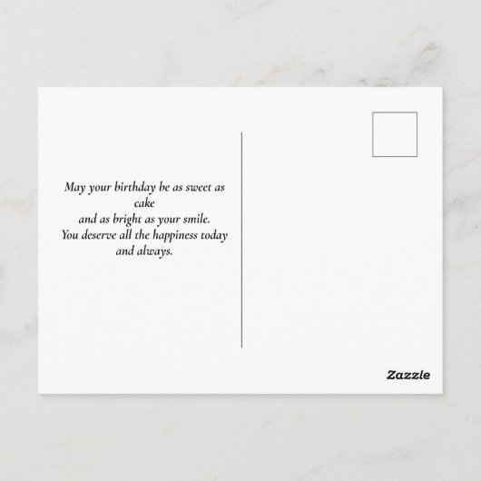 Minimalistische verjaardagskaart – Zachte pastel l Briefkaart (Achterkant)