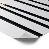 Minimalistische verlichte zwarte lijn kaarsen vlam poster (Hoek)