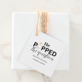 Minimalistische verlovingsfeest hij vroeg haar ten bedankjes labels (In situ)