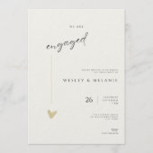 Minimalistische verlovingsfeest uitnodiging (Voorkant)