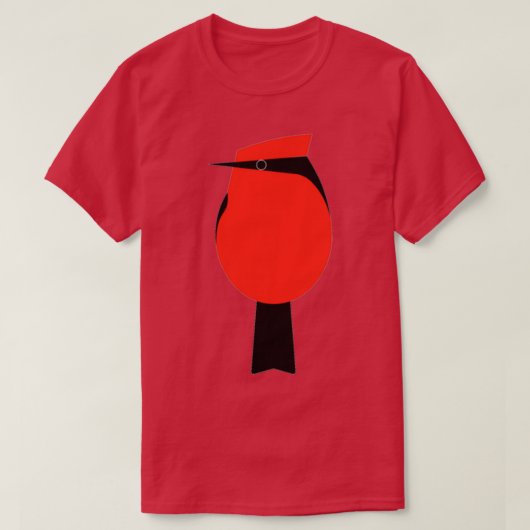 Minimalistische Vermilion Flycatcher T-shirt (Design voorkant)