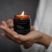 Minimalistische Verpakking Zwart & Wit Kaars Produ Voedselcontainer Etiket