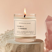 Minimalistische Verpakking Zwart & Wit Kaars Produ Voedselcontainer Etiket